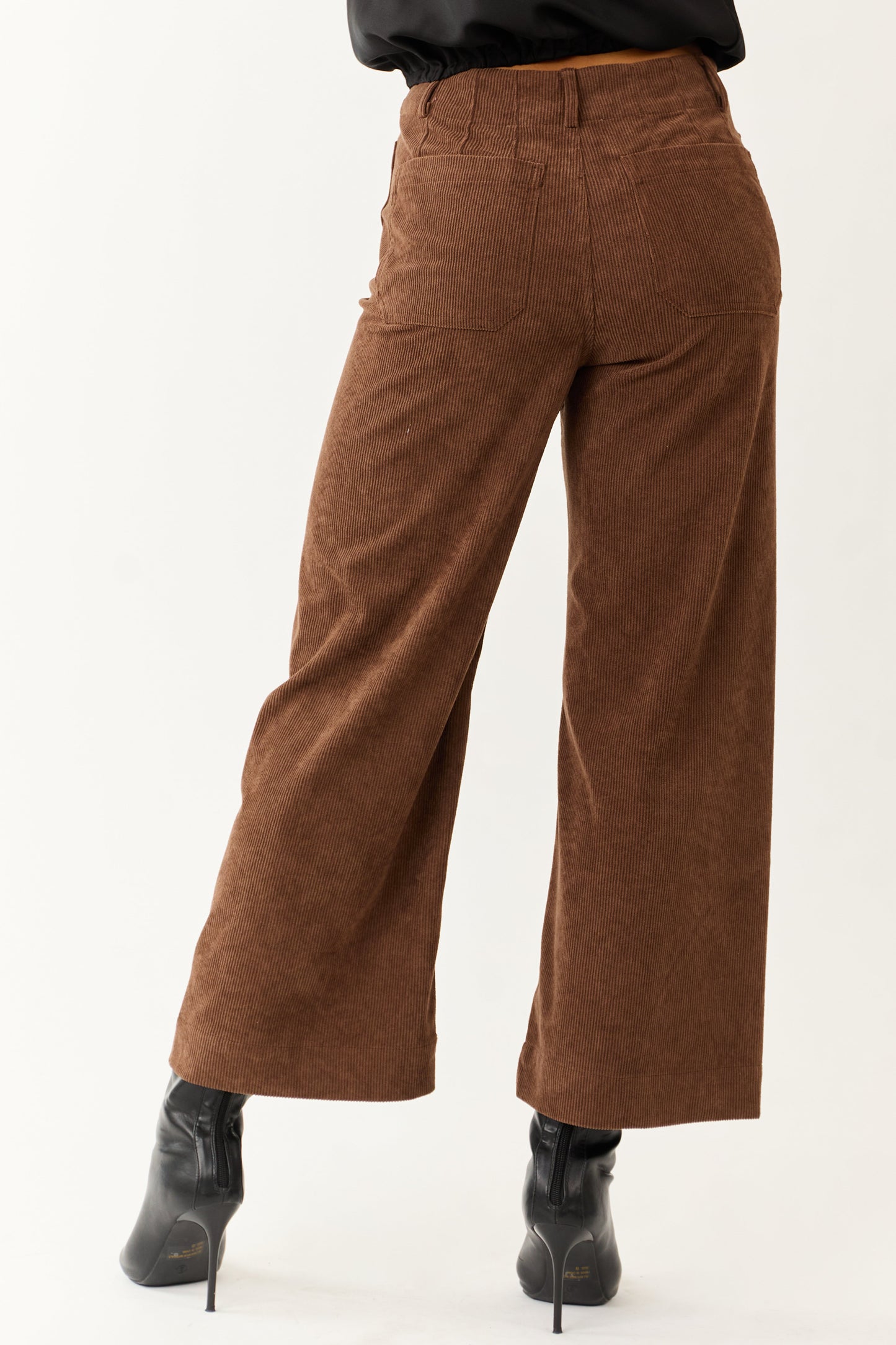 Cocoa Patch Pocket Corduroy Wide Leg Cropped Pants