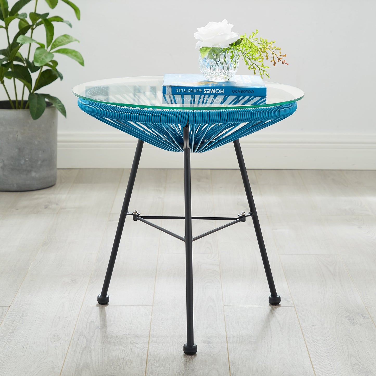 Corvus Sarcelles 3-Piece Modern Wicker Acapulco Bistro Set