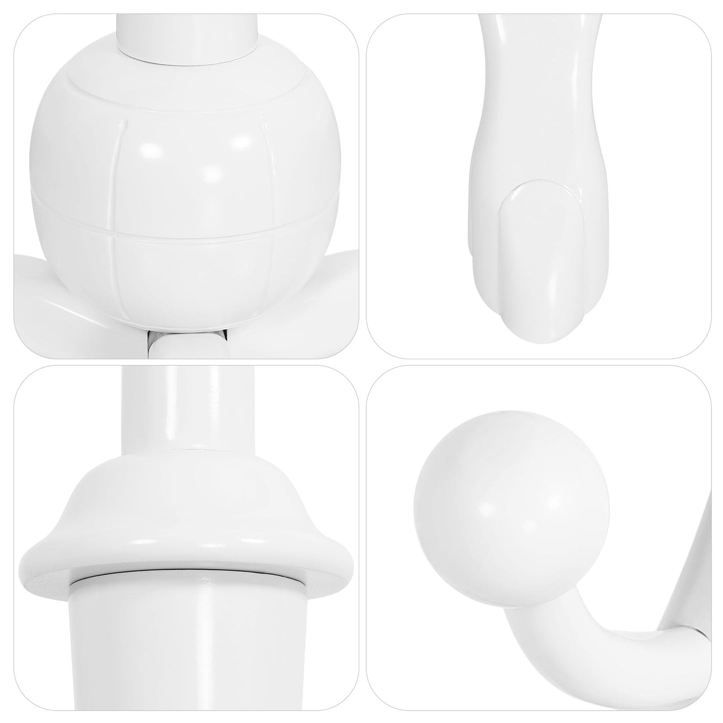 Tree-branch Rubberwood Freestanding Coat Rack with 8 Hooks - 24.5W x 70.87H