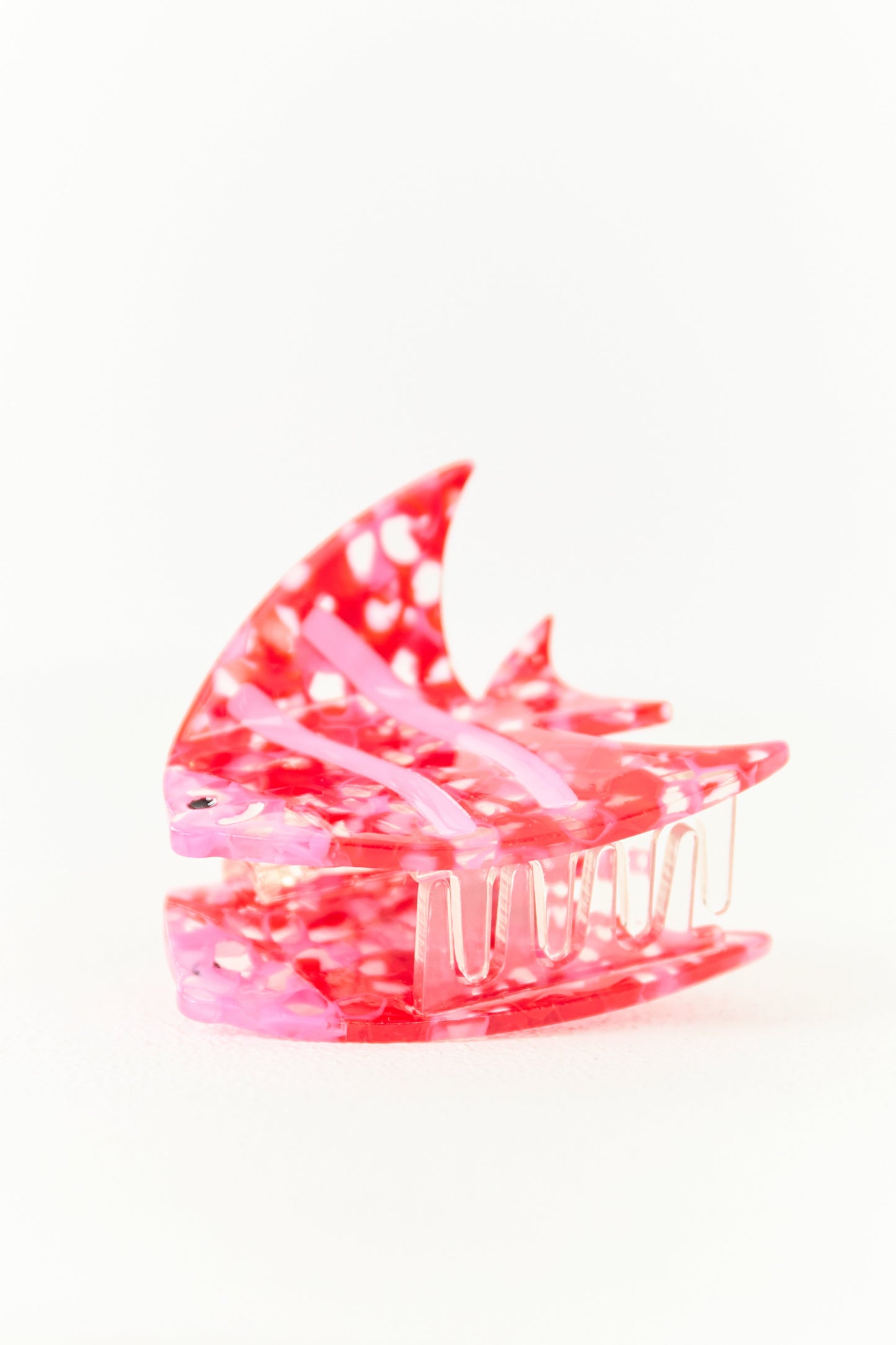 Raspberry Vibrant Ocean Fish Hair Claw Clip