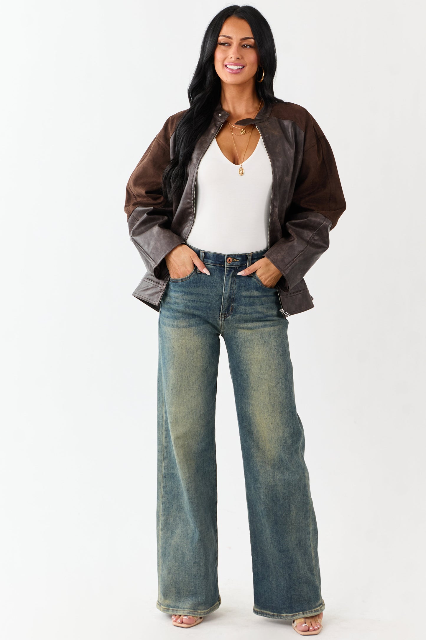 Saige Dark Vintage Tummy Control Stretchy Straight Jeans