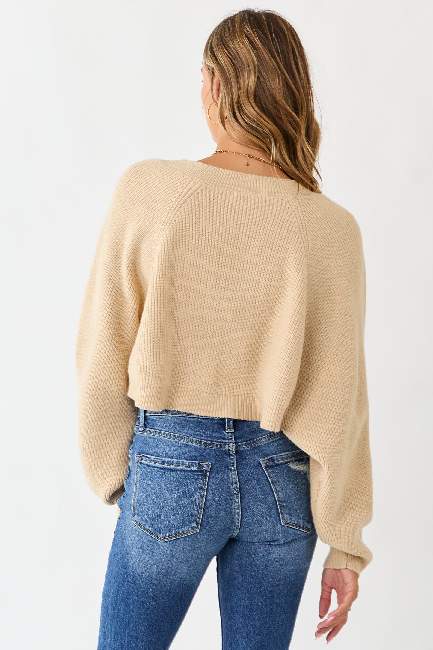 Sand Rib Knit Dolman Sleeve Bolero Shrug Crop Cardigan