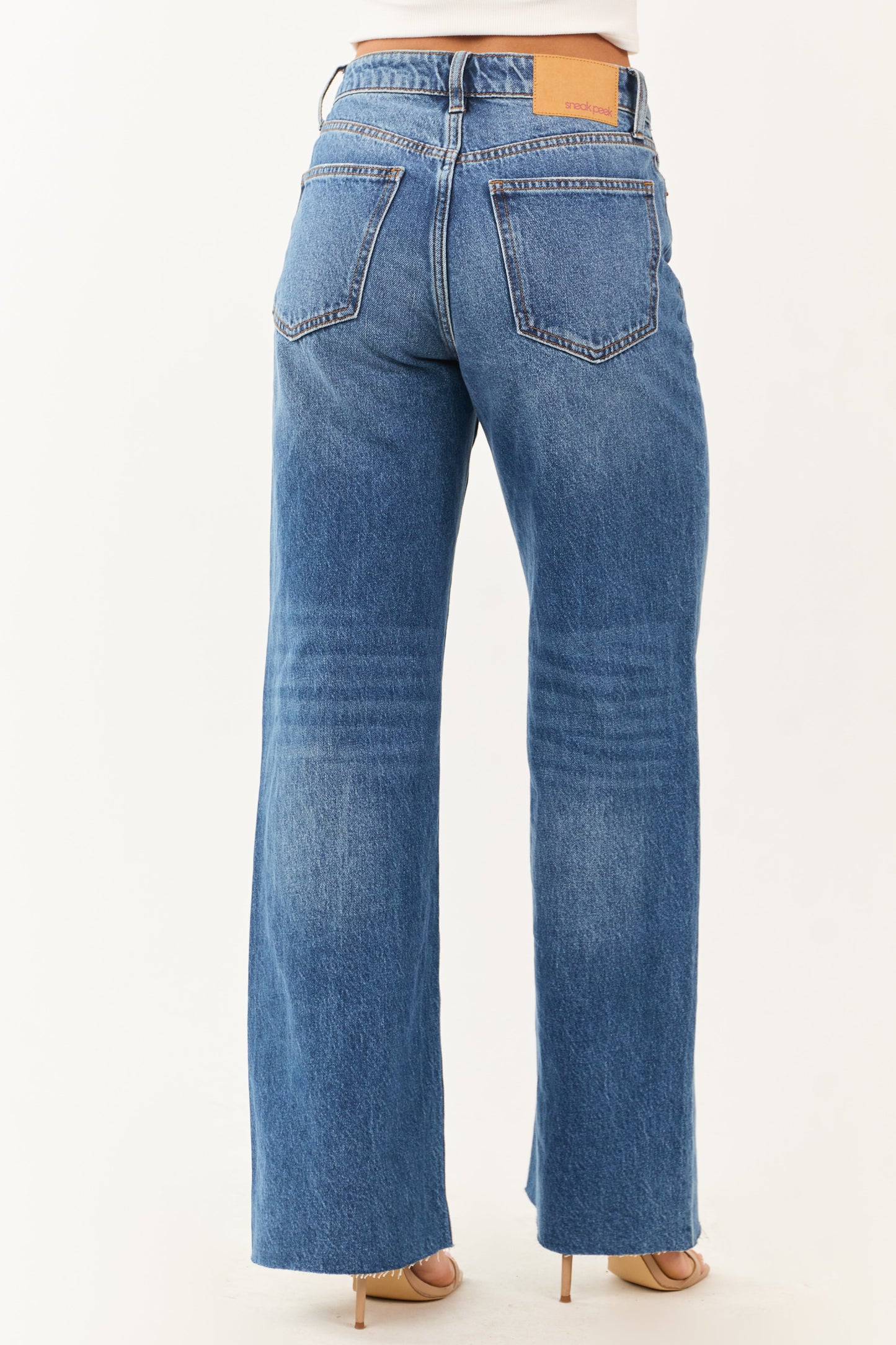 Sneak Peek Medium Wash Relaxed Straight Jeans