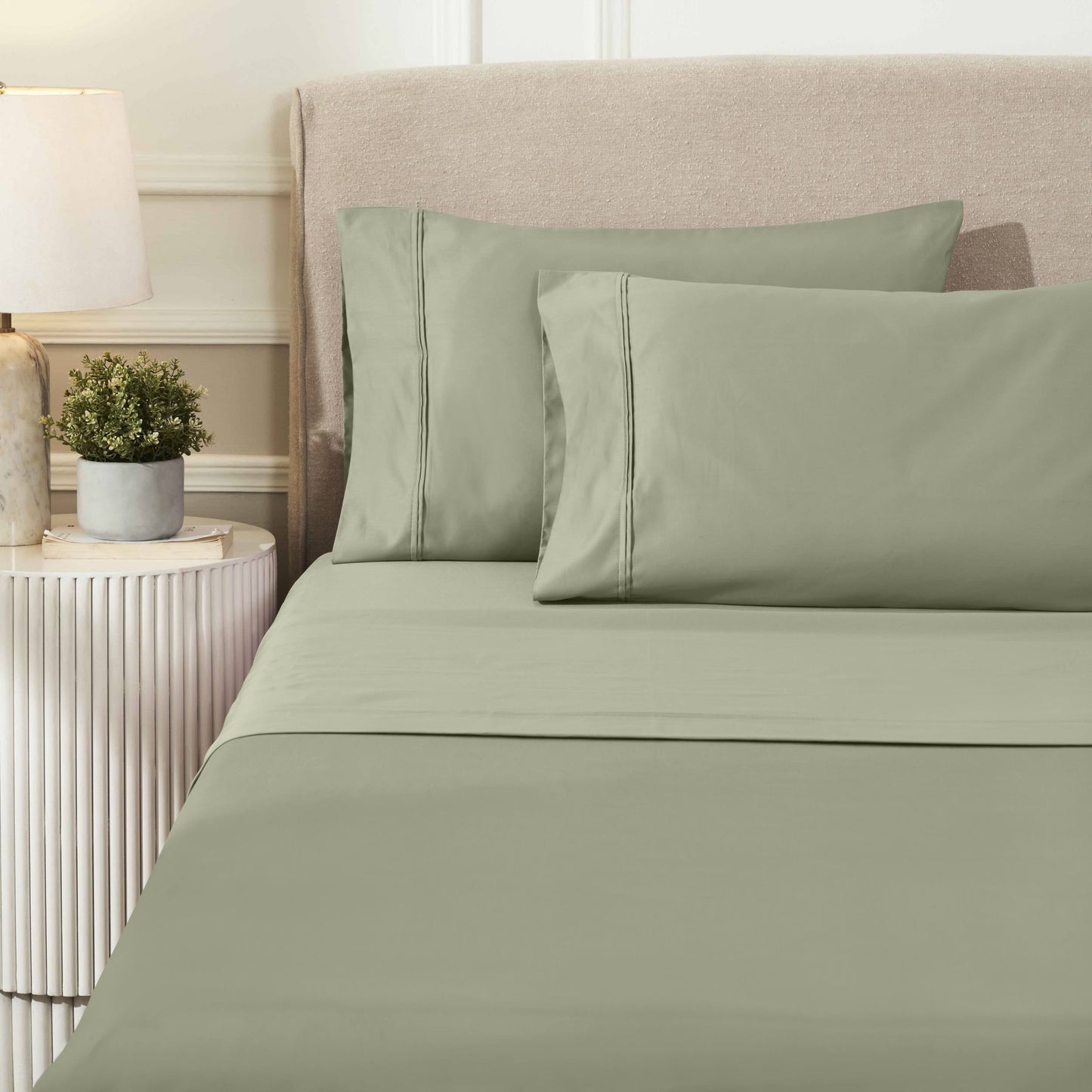 Superior Egyptian Cotton 1200 Thread Count Eco-Friendly Solid Sheet Set