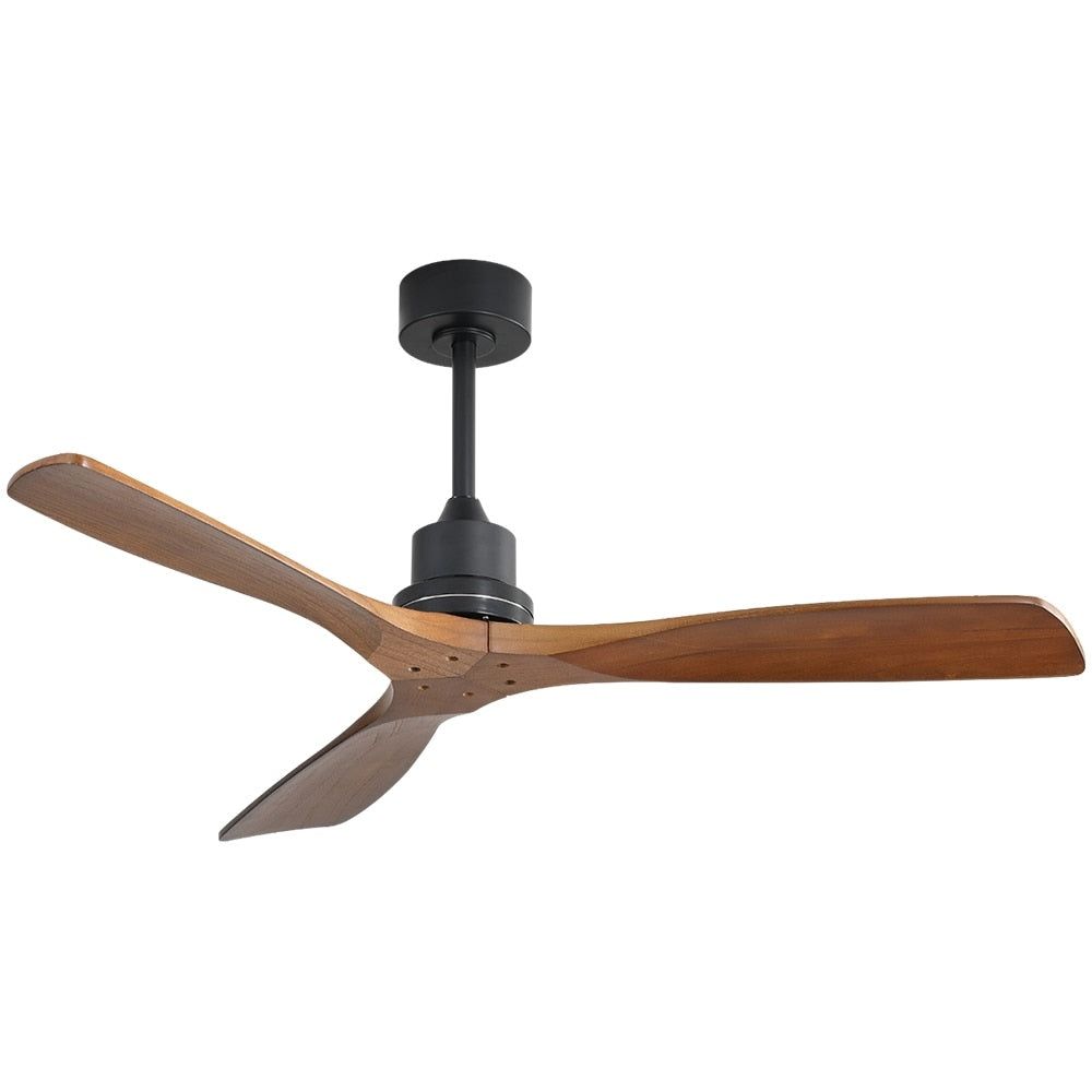 Sofucor 52 Indoor Wood Ceiling Fan Light with Remote, Integrated Light Optional