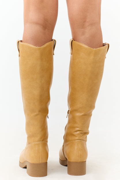 Chinese Laundry Copper Faux Leather Tall Boots
