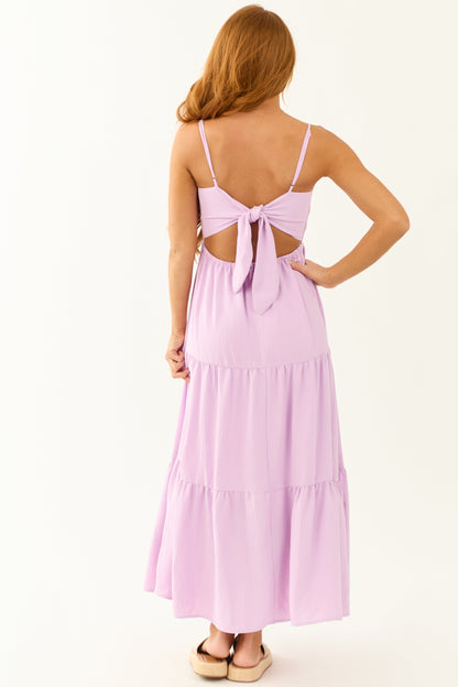 Dusty Orchid Sleeveless Square Neck Maxi Dress