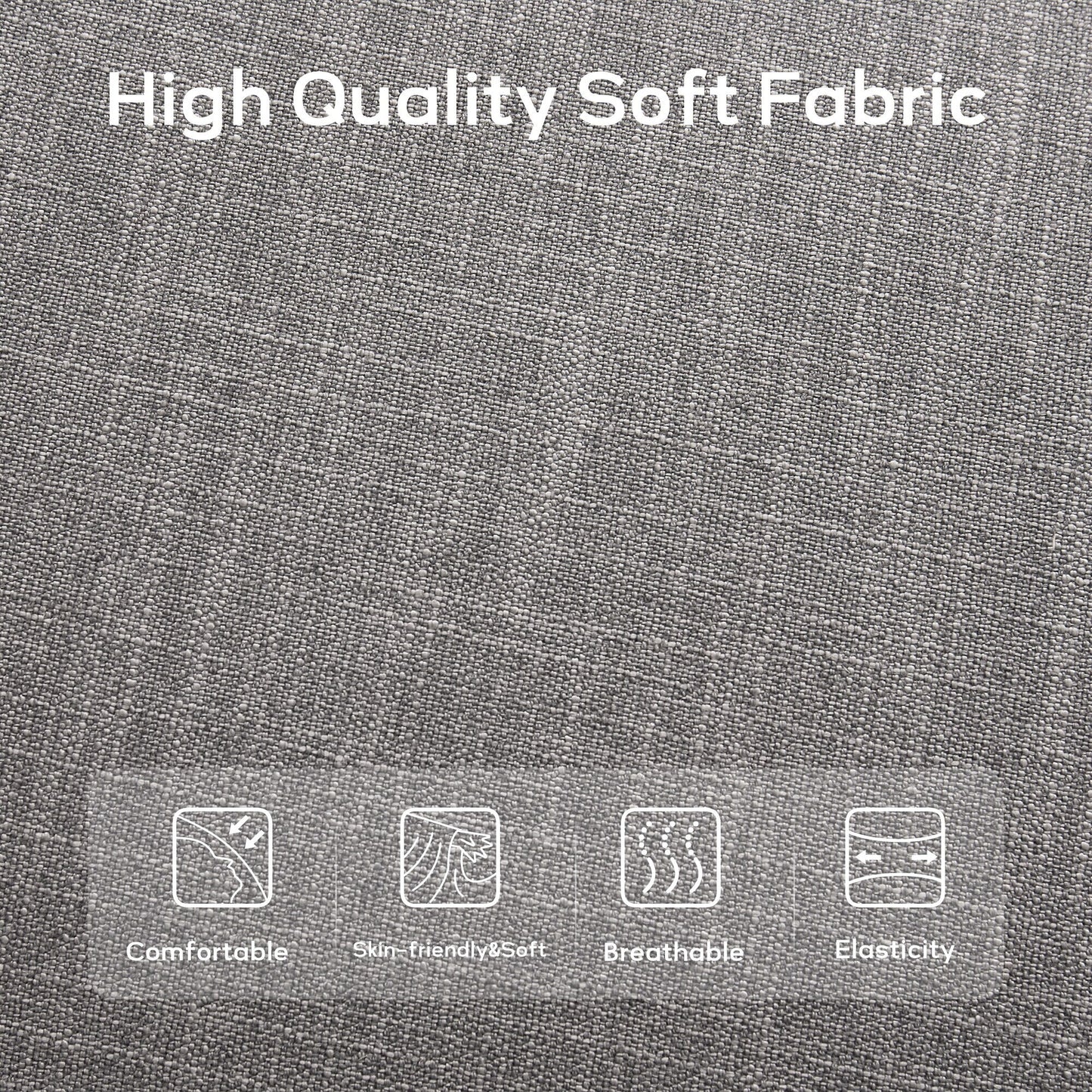 Upholstered Fabric Entryway Bench, Bedroom Bench for End of Bed Beige, Solid Wood 44-inch