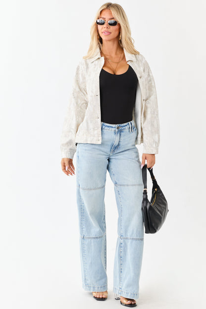Hidden Light Wash High Rise Relaxed Straight Jeans