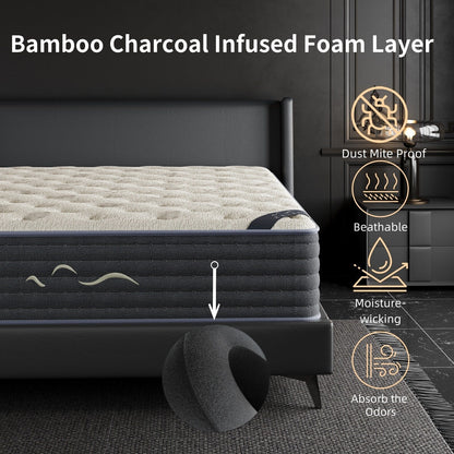 SweDrea 14 in. Luxurious Double-Sided Hybrid Mattress – Medium/Firm with CertiPUR-US, SGS and OEKO-TEX