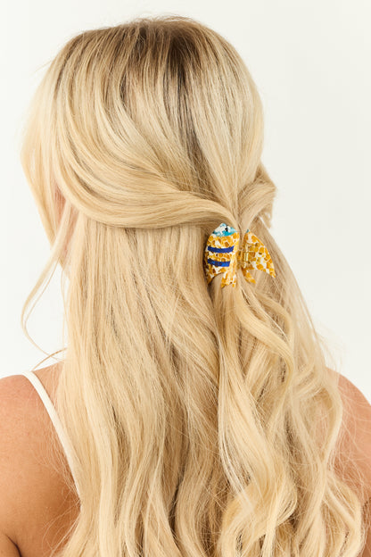 Marigold Vibrant Ocean Fish Hair Claw Clip