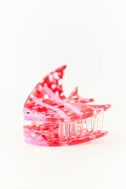 Raspberry Vibrant Ocean Fish Hair Claw Clip