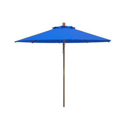 SAFAVIEH Zlatana 9 Ft Wooden Outdoor Umbrella