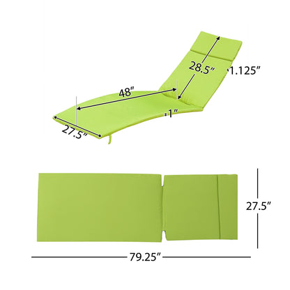 Salem Outdoor Cushion Set for Chaise Lounge - Cushions only (Set of 2) by Christopher Knight Home - 79.25L x 27.50W x 1.50H