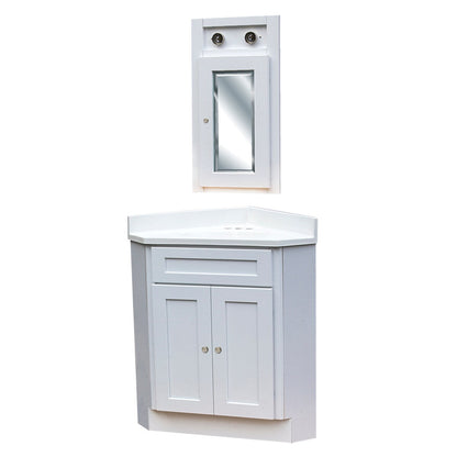 Shaker Corner Vanity 3 PC Set