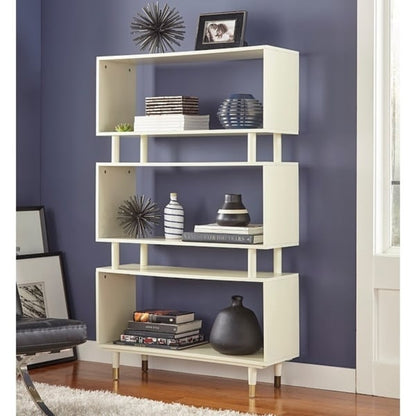 Simple Living Margo Mid-Century Modern 3-tier Bookshelf - 59.5h x 36w x 11.8d