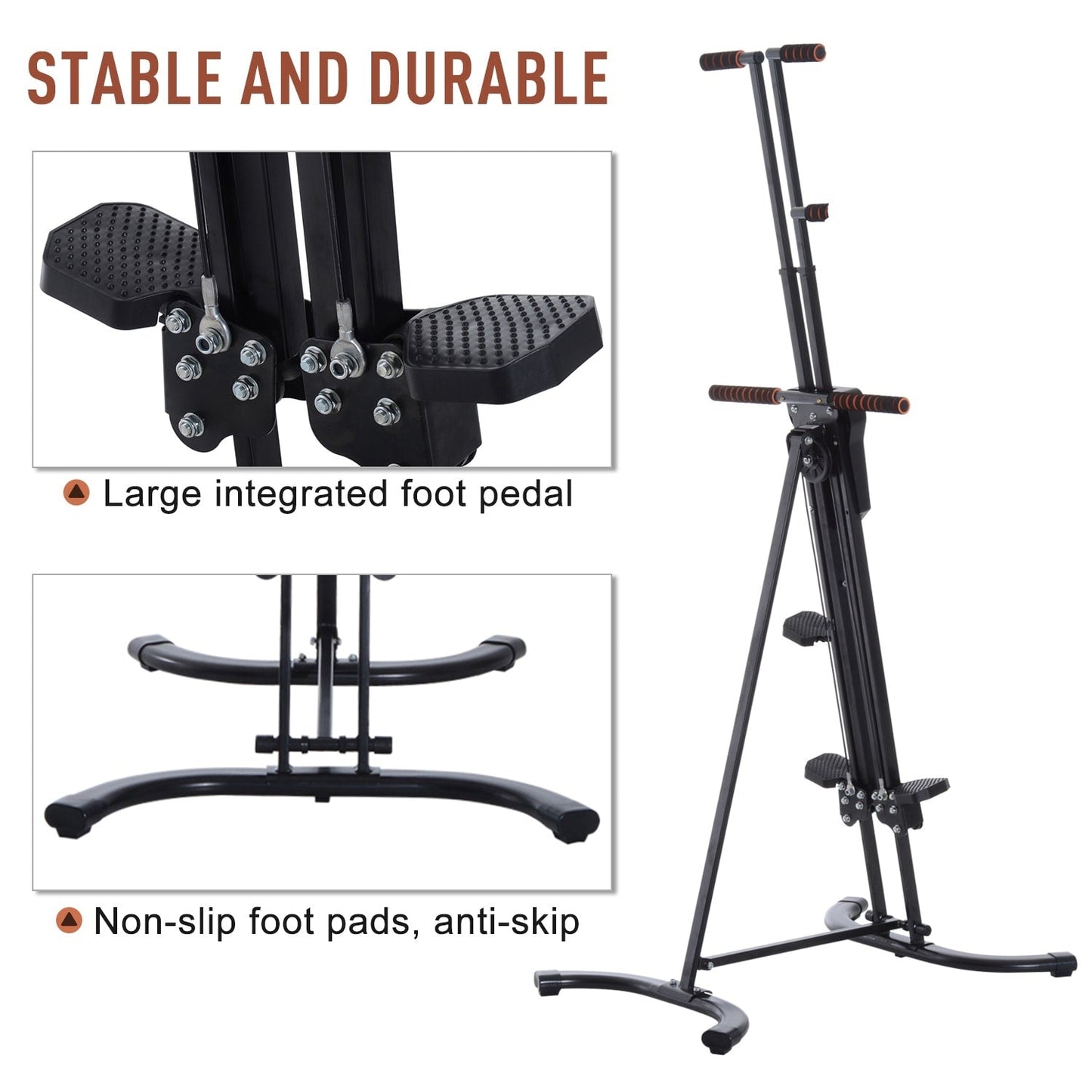 Soozier Steel Vertical Stair Climber Exercise Machine - 28L x 26W x 82H