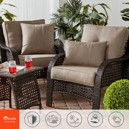 Sunbrella 2-Piece Premium Deep Seat Outdoor Cushion Set
