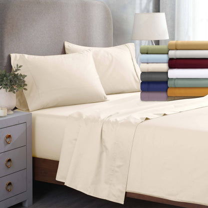 Superior Egyptian Cotton 1200 Thread Count Eco-Friendly Solid Sheet Set