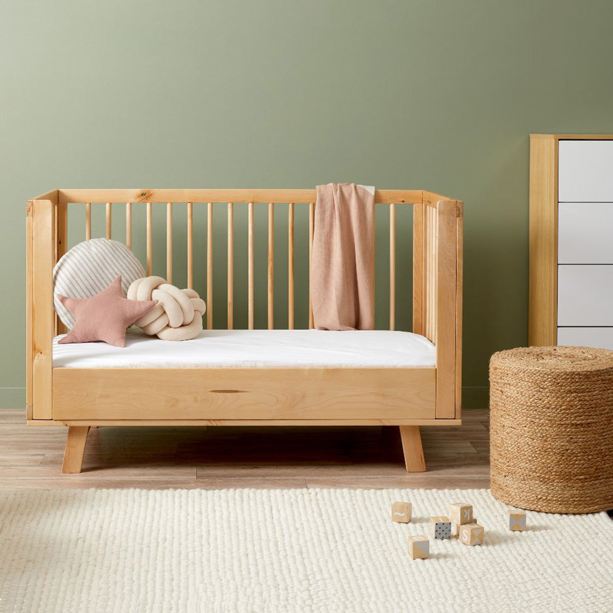 Aspen Cot Toddler Bed Conversion - Natural
