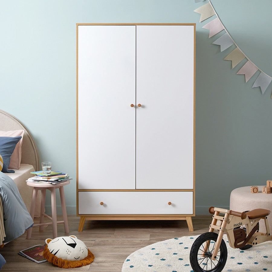 Aspen Wardrobe - White/Natural