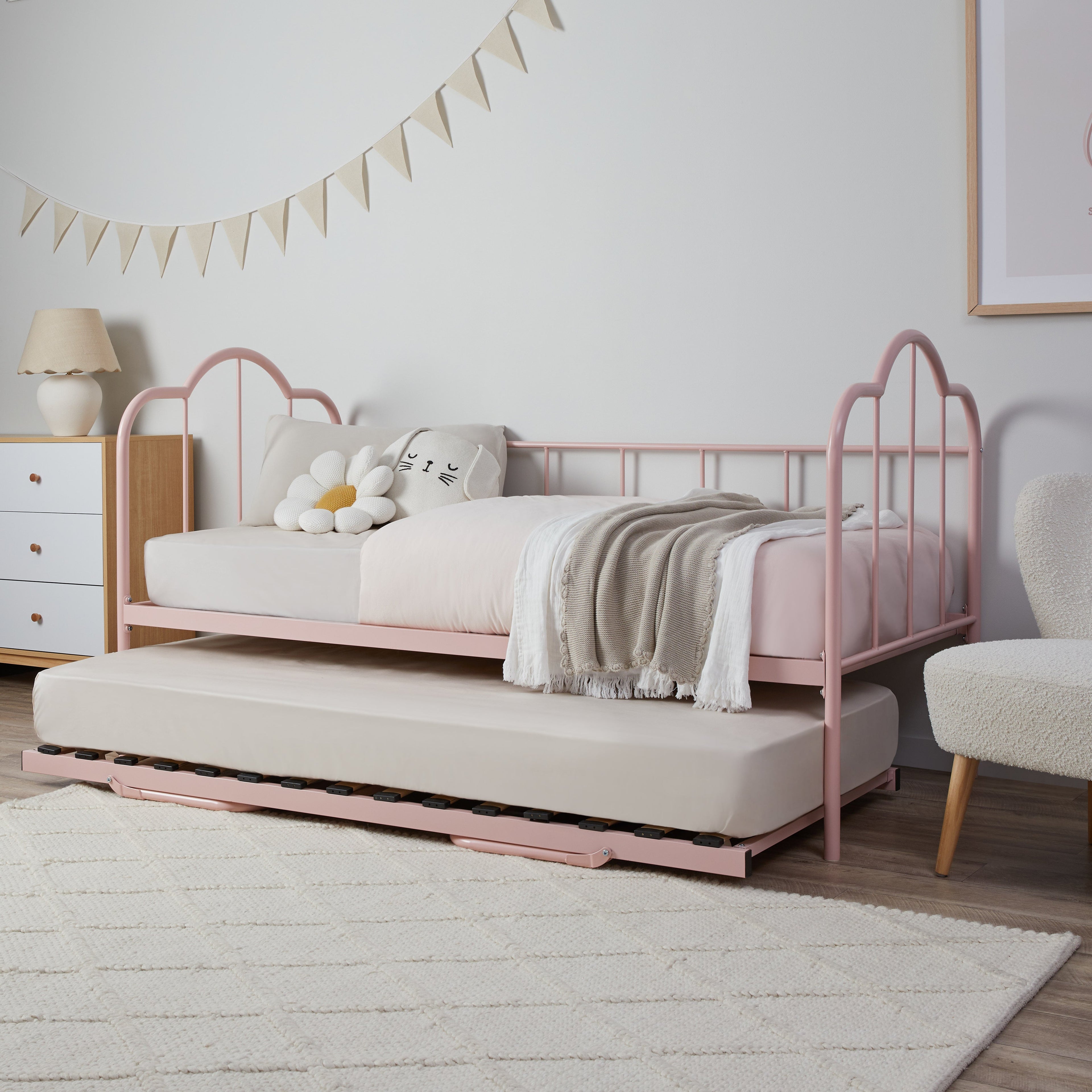 Dixie Day Bed With Trundle - Pink