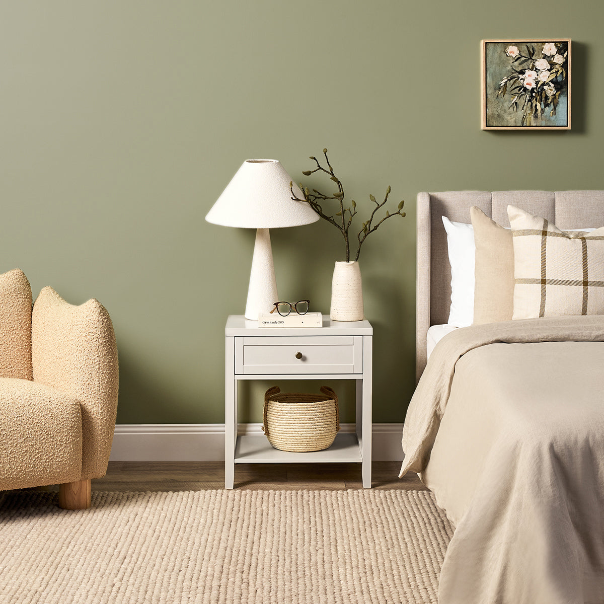 Cove Bedside Table - Beige
