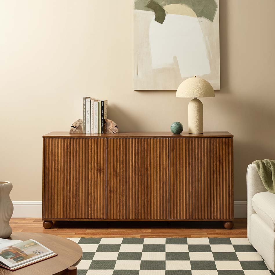 Deven Ball Feet Buffet - Walnut