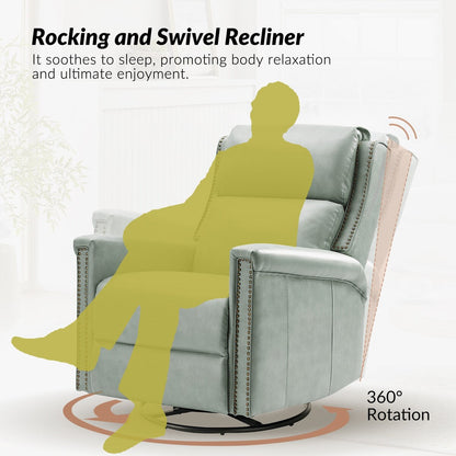 Tobias Traditional Swivel And Rocker Power Recliner Set of 2 by HULALA HOME