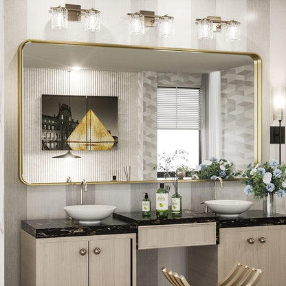 TokeShimi Modern Metal Frame Bathroom Vanity Wall Mirror