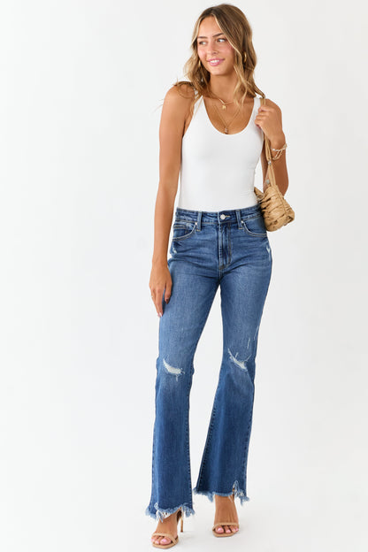 White Double Layered Scoop Neck Tank Bodysuit